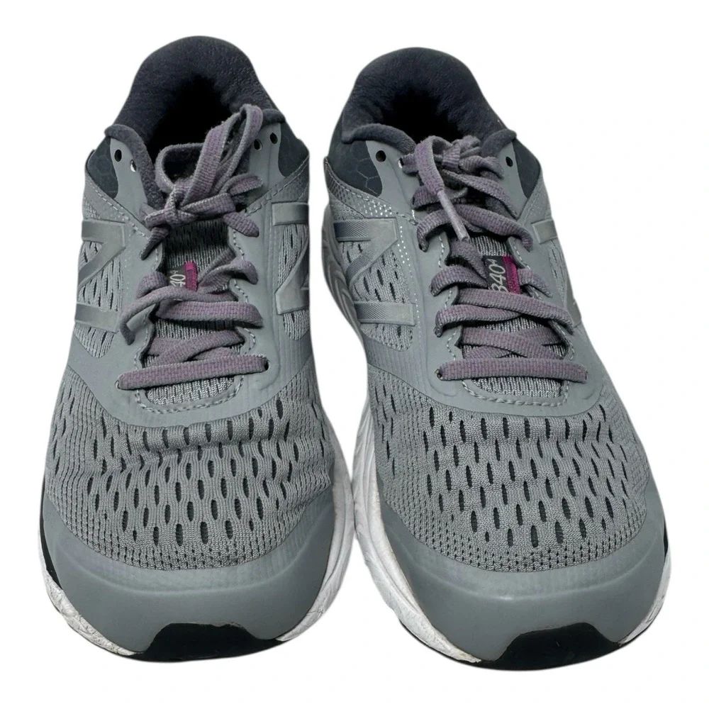New Balance 🔥Womens Gray 💜Purple Running Shoes🤑  Gym Work Out Sneakers Size 8